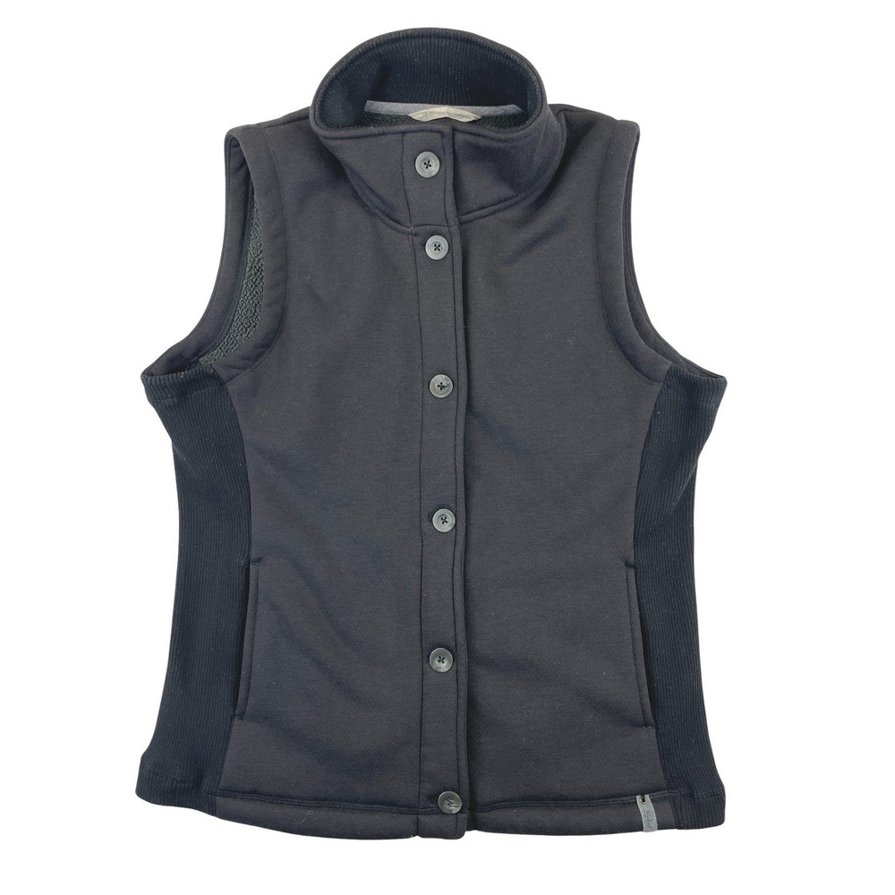 Woolrich Fleece Snap Button Vest Womens M Gray Wool Blend Gorpcore Layering